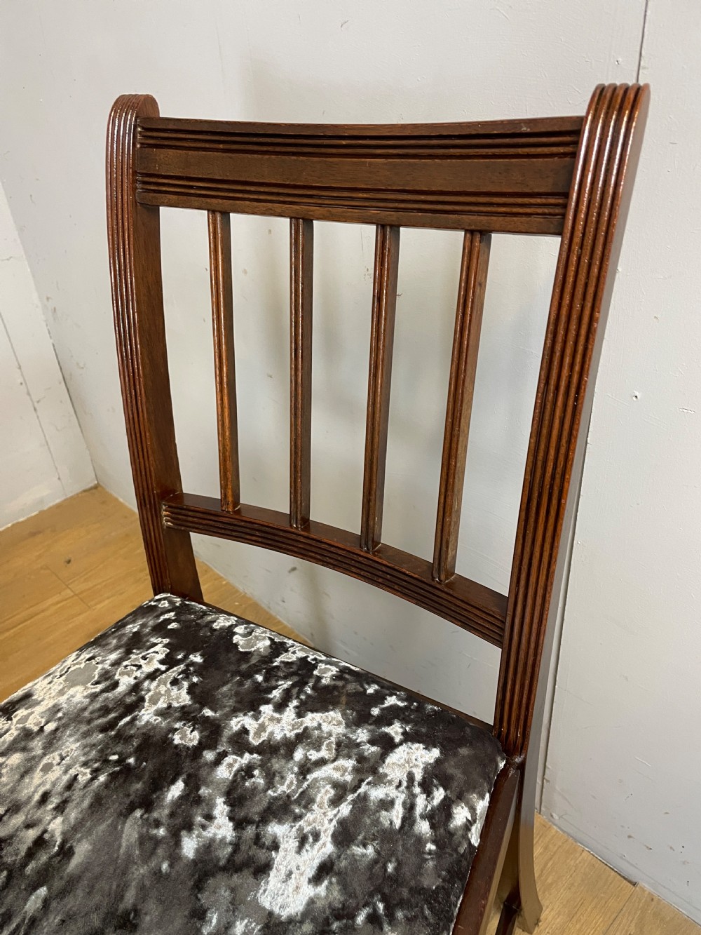 Edwardian set of six mahogany dining chairs circa 1910 View IX