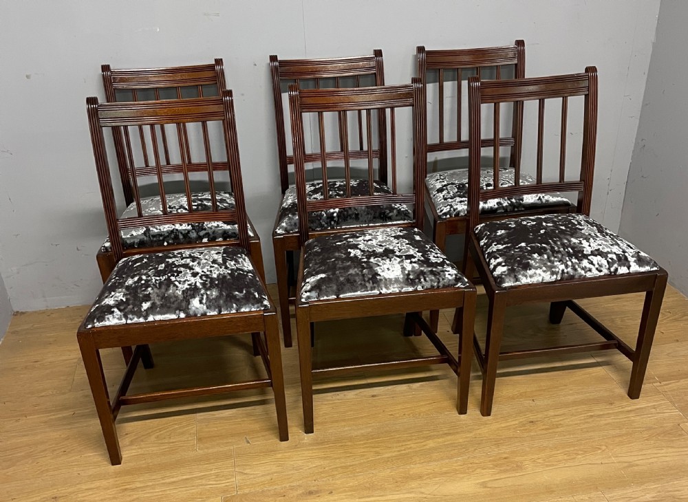 Edwardian set of six mahogany dining chairs circa 1910 View XIV