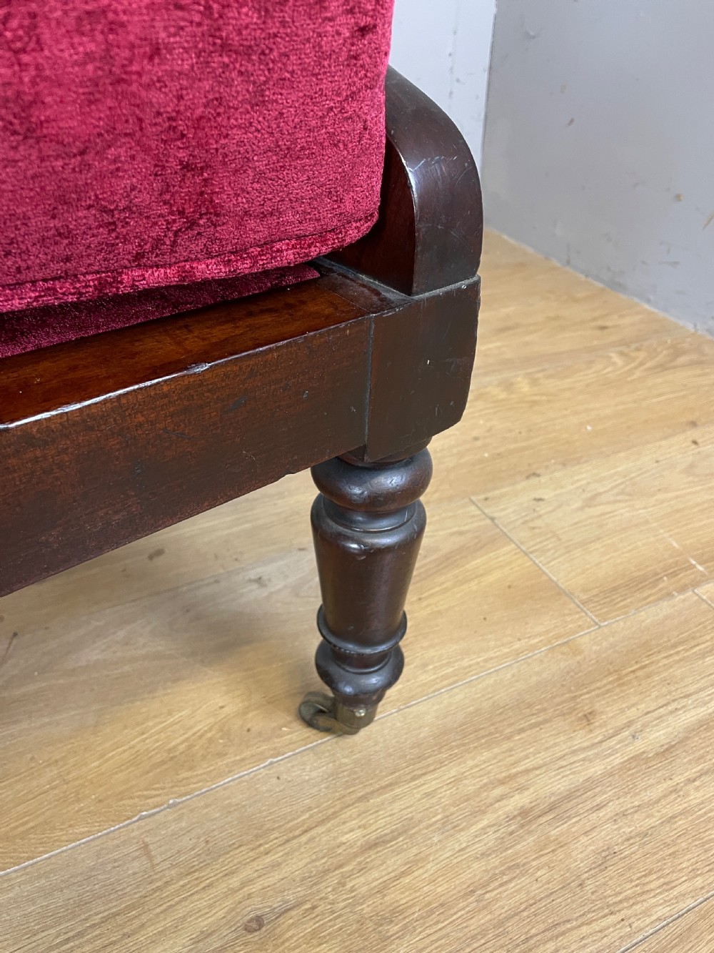 Regency mahogany Bergere library chair circa 1820 View V