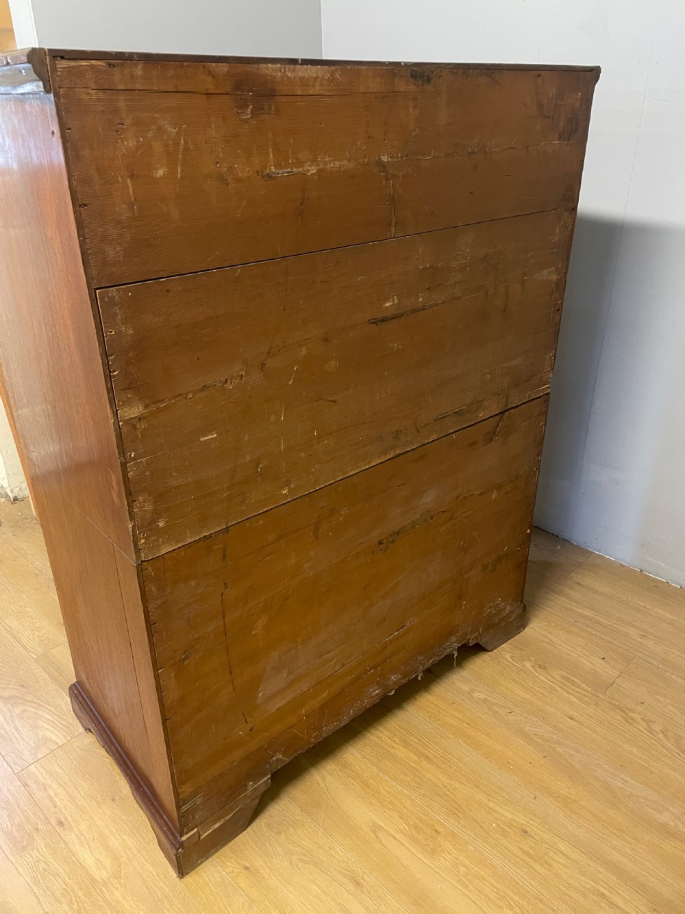 George III six height mahogany 2 piece chest of drawers  View XI