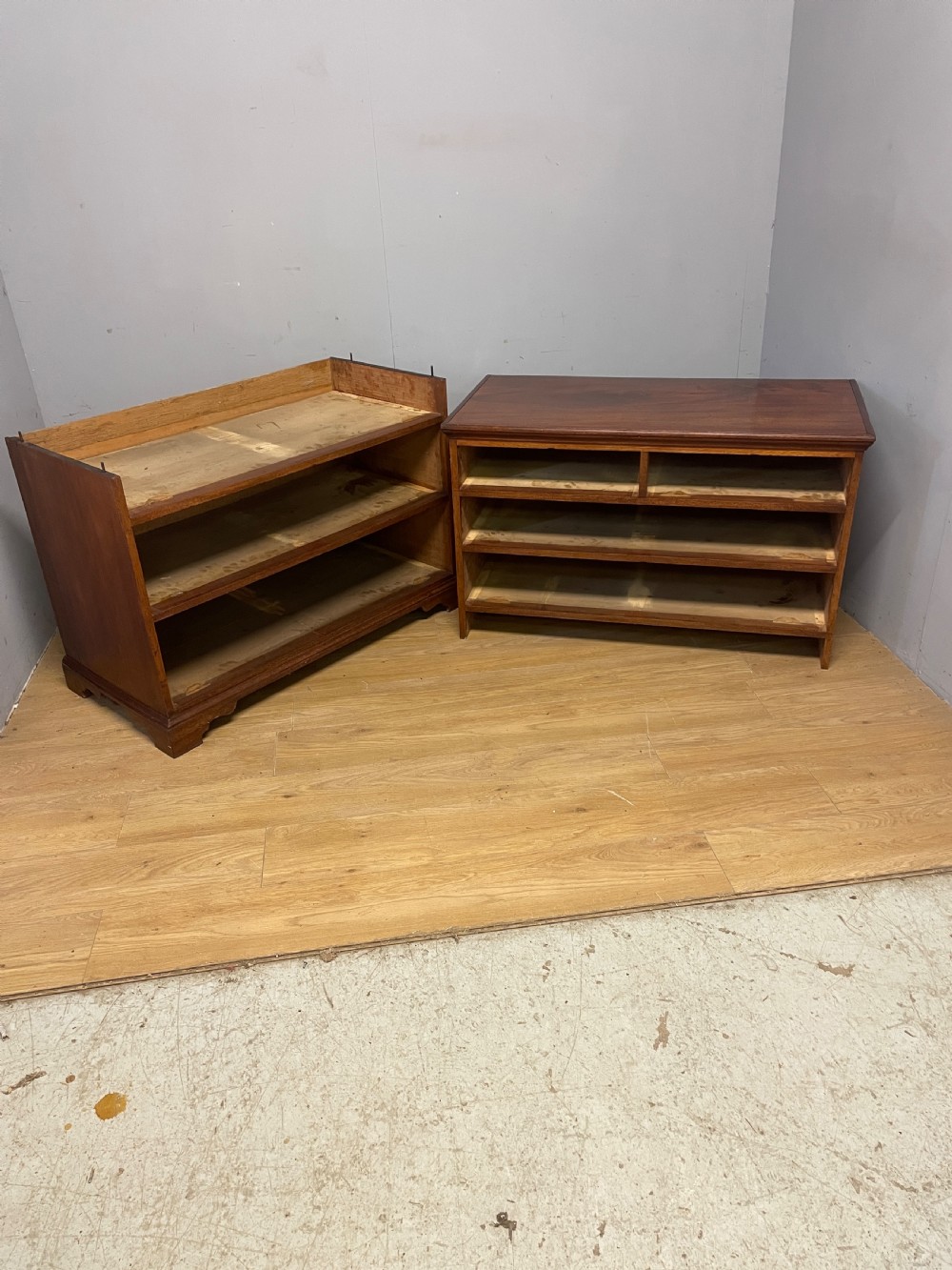 George III six height mahogany 2 piece chest of drawers  View XII