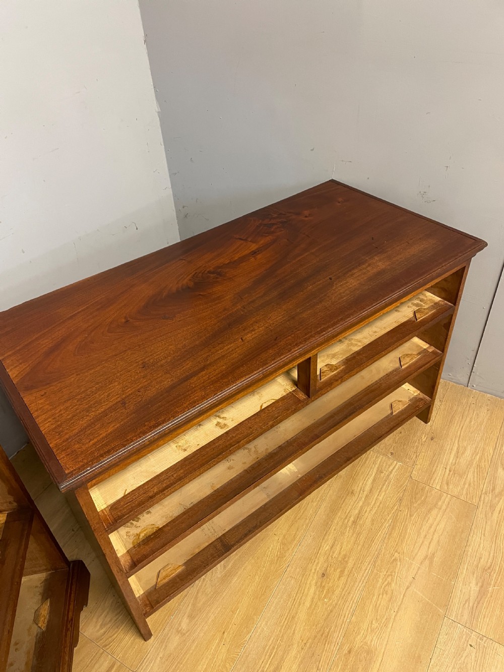 George III six height mahogany 2 piece chest of drawers  View XIII