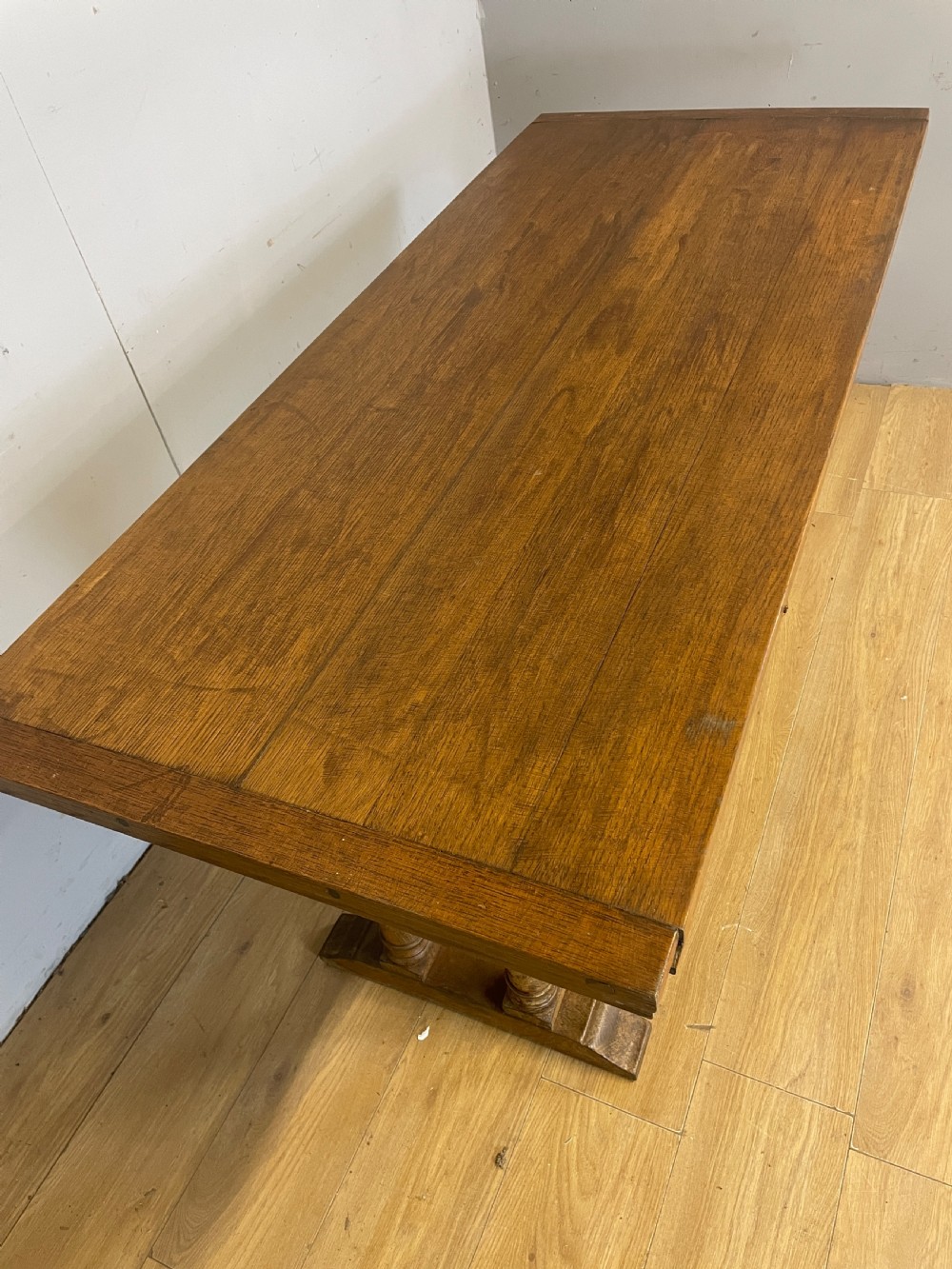 Arts and Crafts six seater oak refectory table  View III