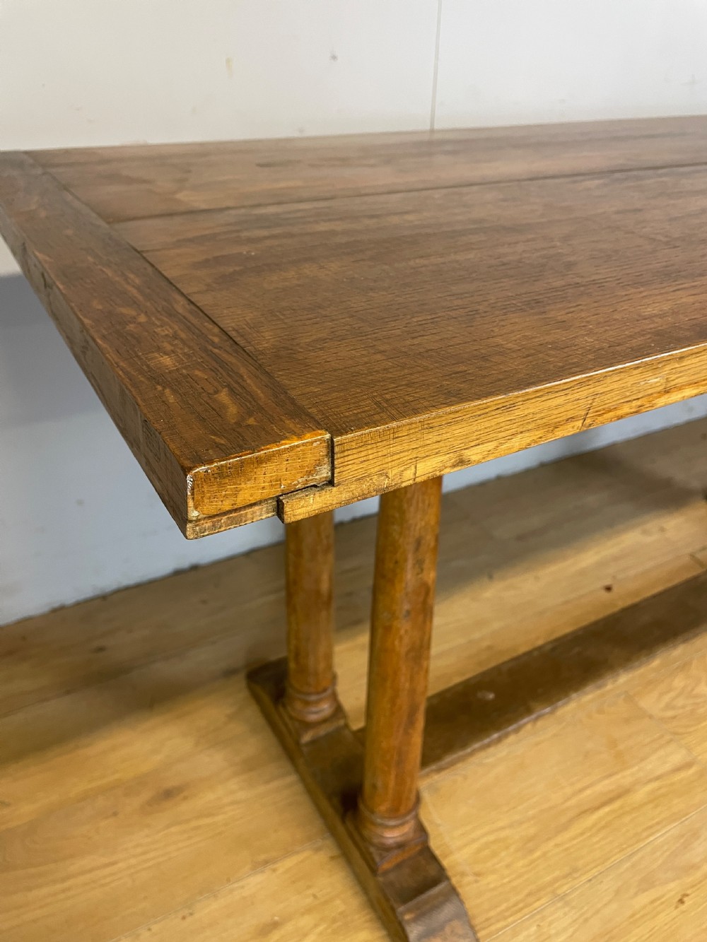 Arts and Crafts six seater oak refectory table  View VIII