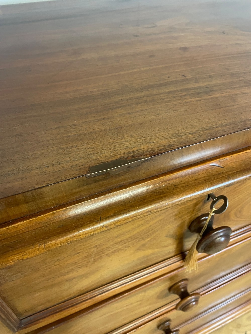 C19TH flame mahogany four height chest of drawers  View XI