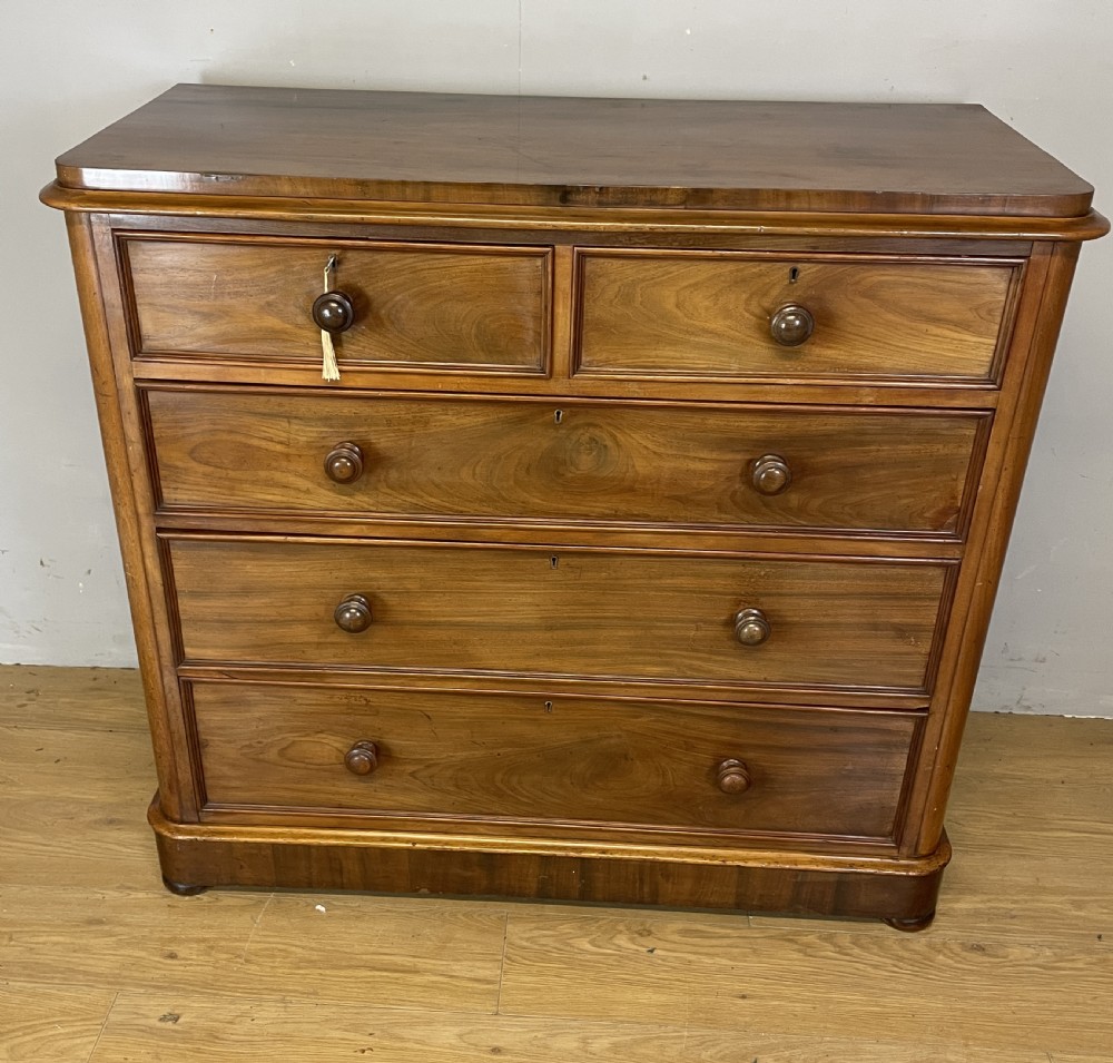 C19TH flame mahogany four height chest of drawers  View XII