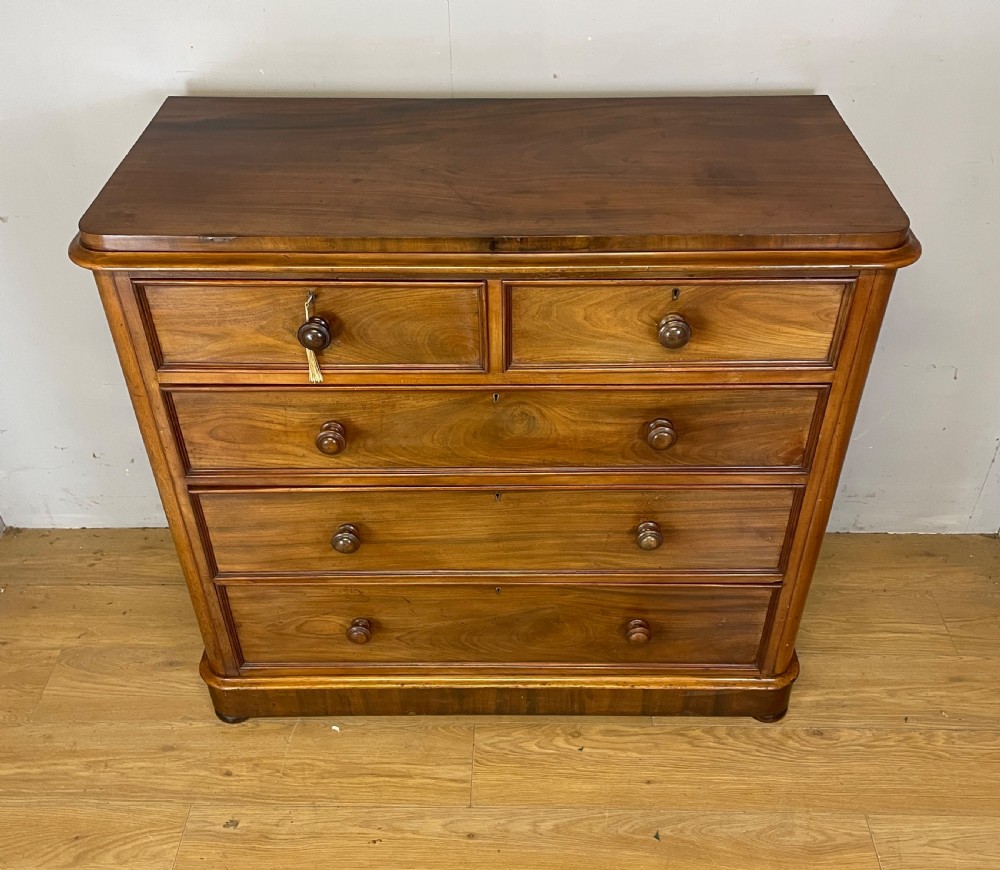 C19TH flame mahogany four height chest of drawers  View XIII