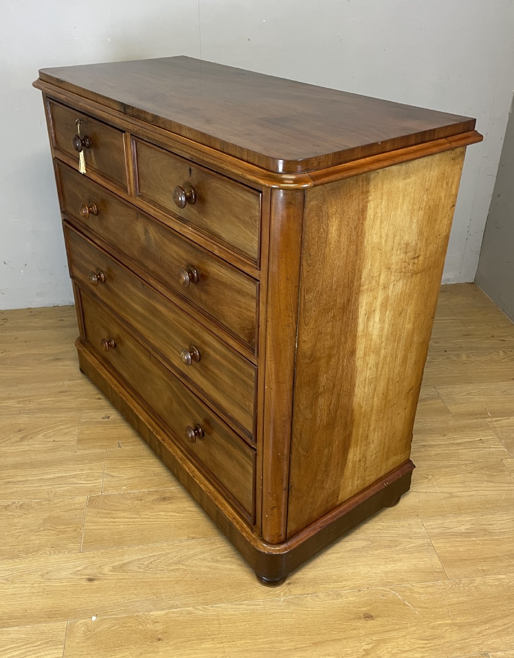 C19TH flame mahogany four height chest of drawers  View XV