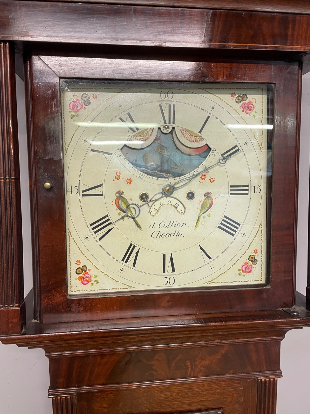 C19TH mahogany and oak eight day longcase clock by J Collier of Cheadle  View III