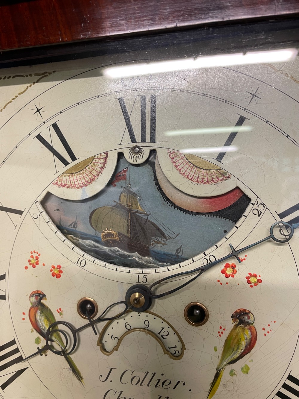 C19TH mahogany and oak eight day longcase clock by J Collier of Cheadle  View V