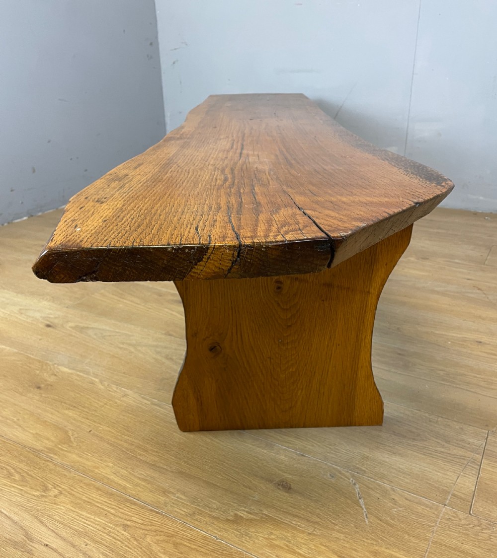 Rustic oak bench six feet long circa 1920 View VIII