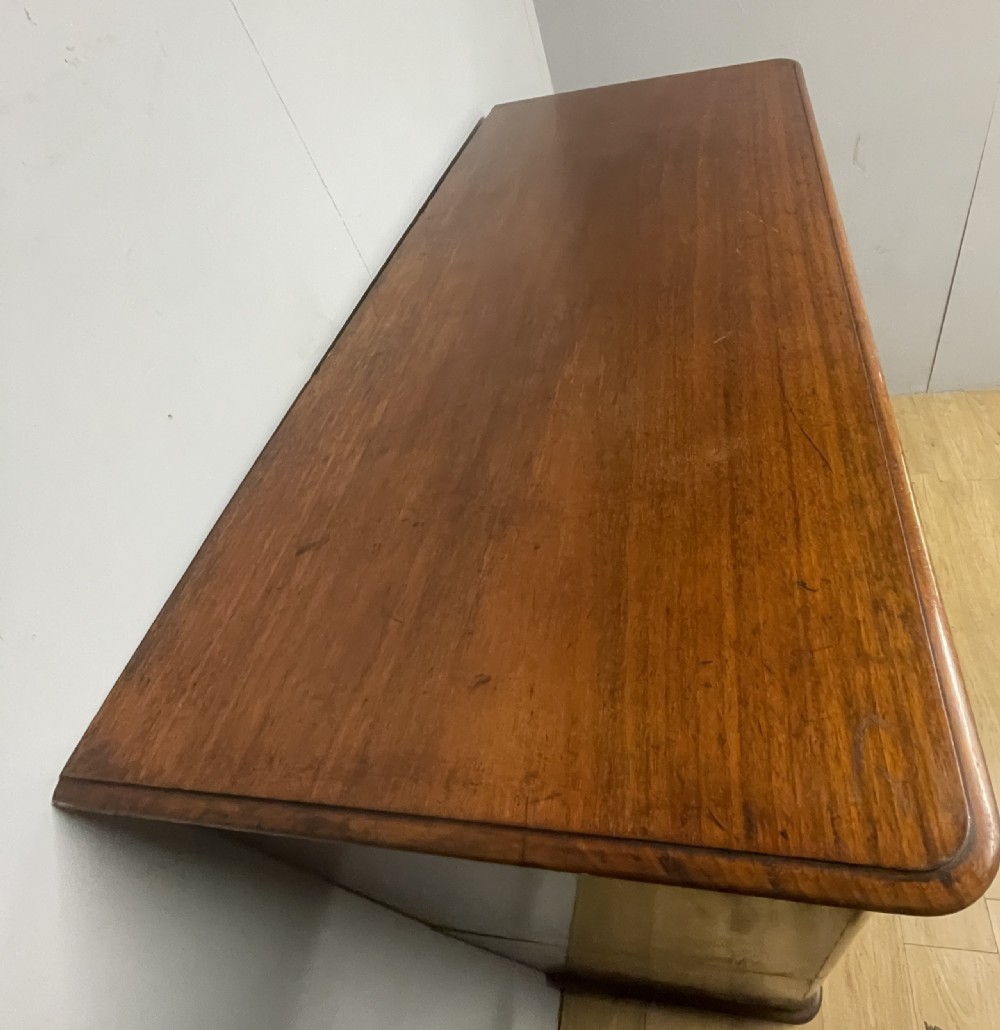 Mid C19TH two part mahogany five height chest of drawers  View IV