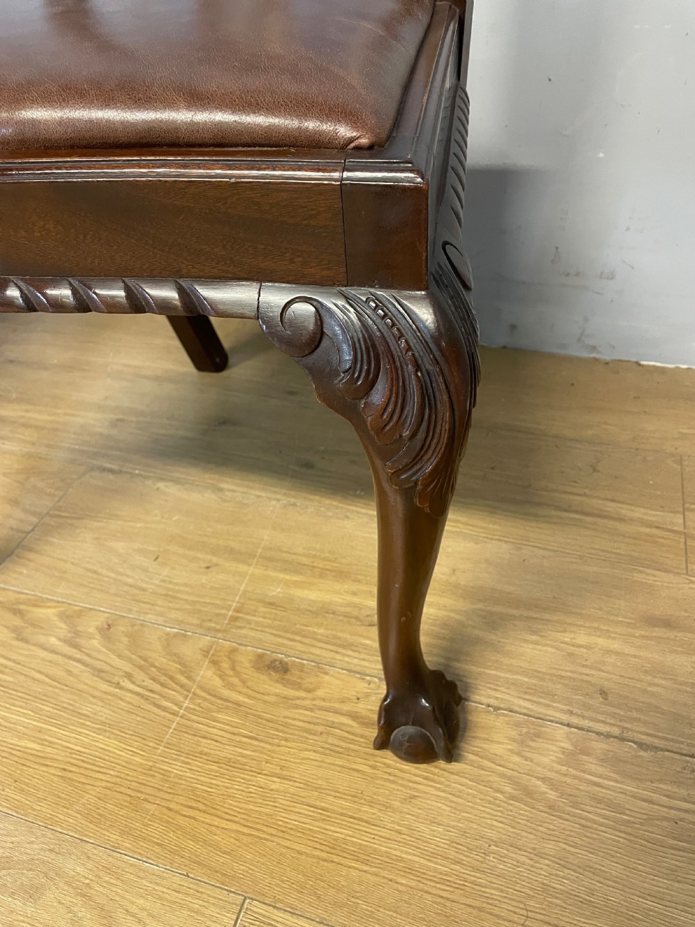 Set of six Chippendale revival mahogany dining chairs circa 1890 View VII