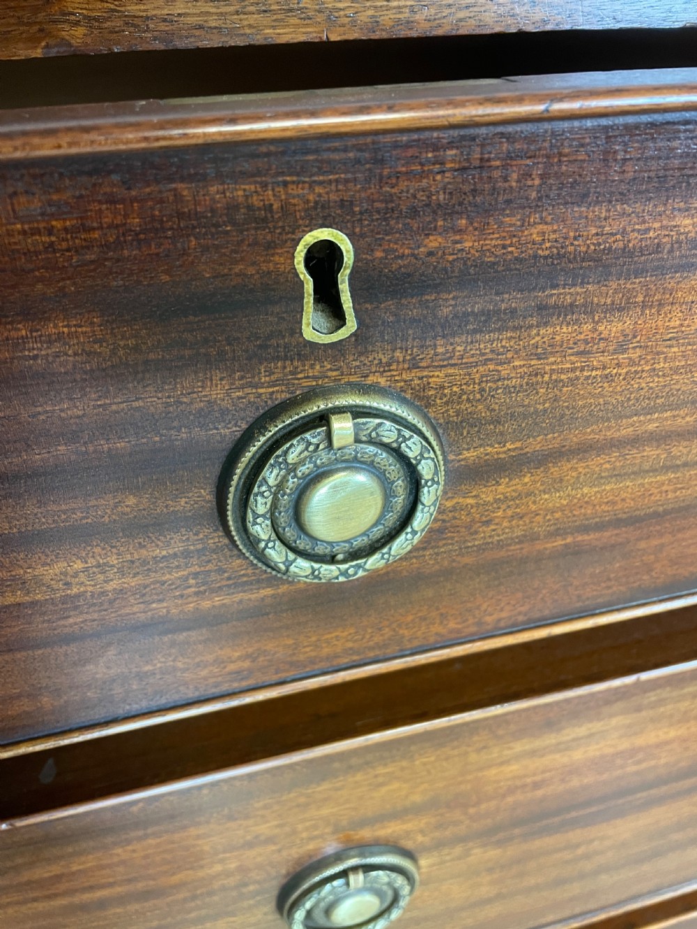 C19TH mahogany 4 height chest of drawers on bracket feet  View IX