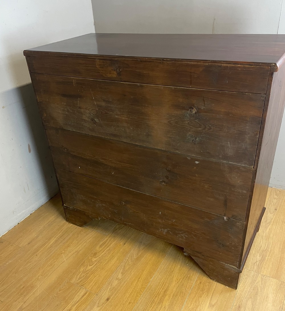 C19TH mahogany 4 height chest of drawers on bracket feet  View XI