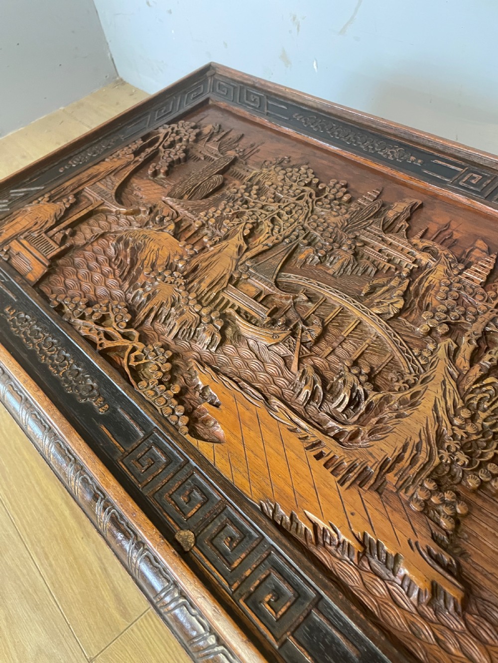 Antique hand carved Kang opium bed coffee table  View VI