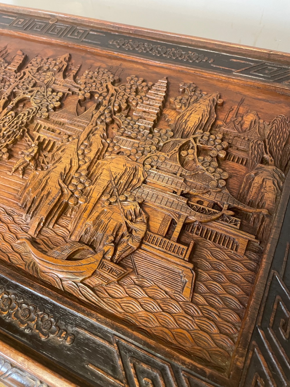 Antique hand carved Kang opium bed coffee table  View VII