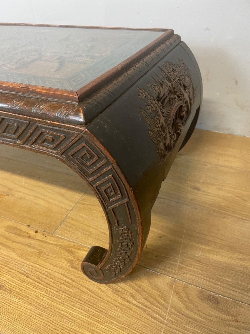 Antique hand carved Kang opium bed coffee table  View XI