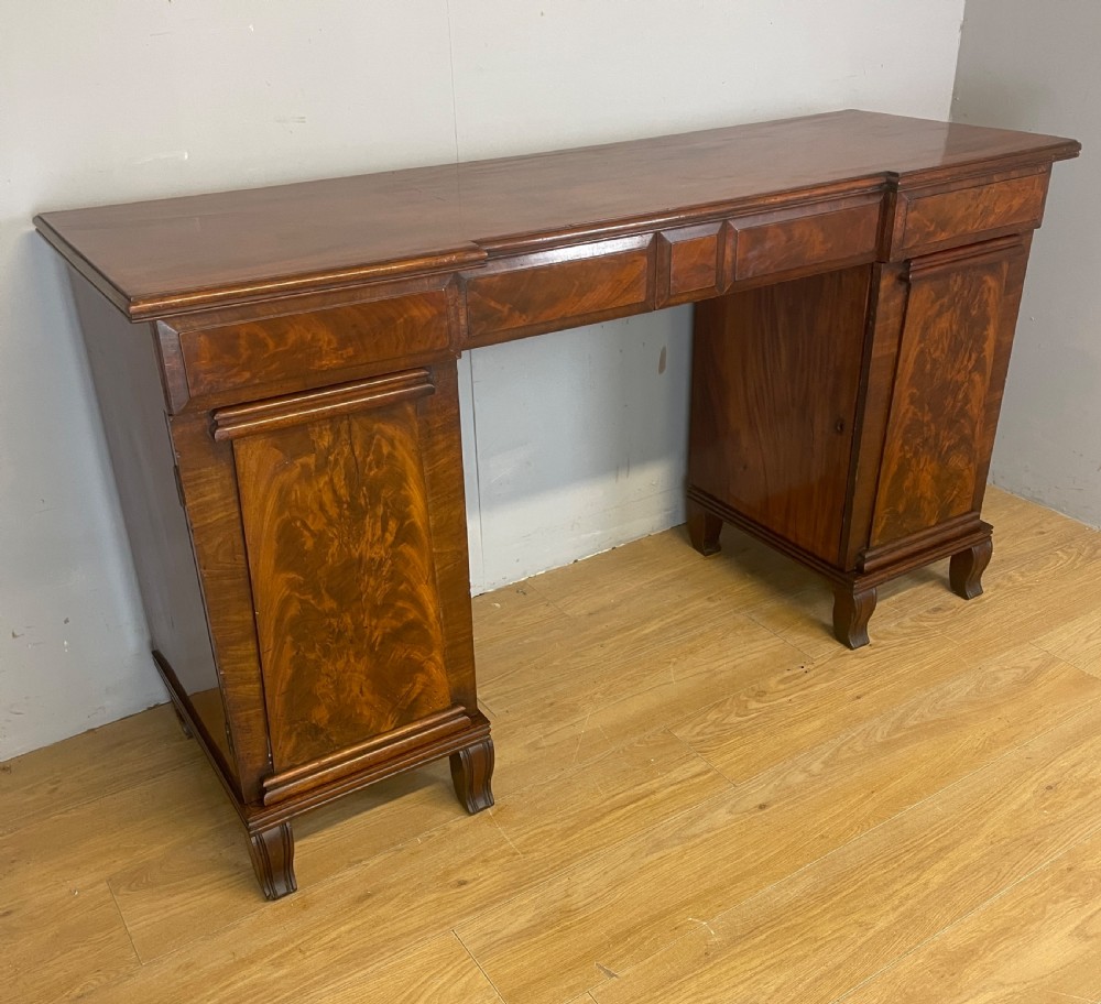 Regency flame mahogany twin pedestal sideboard circa 1825