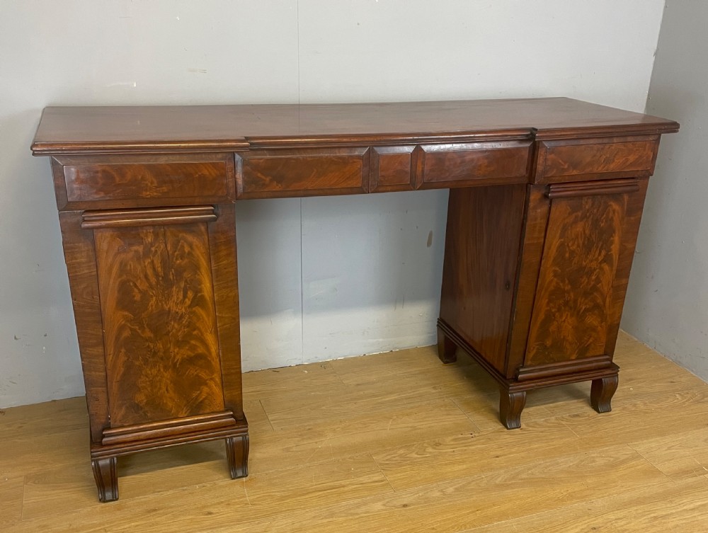 Regency flame mahogany twin pedestal sideboard circa 1825 View II