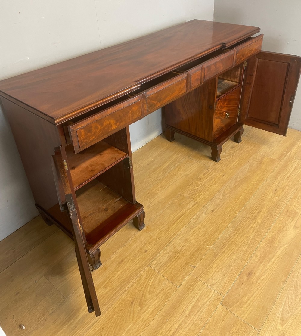 Regency flame mahogany twin pedestal sideboard circa 1825 View VII