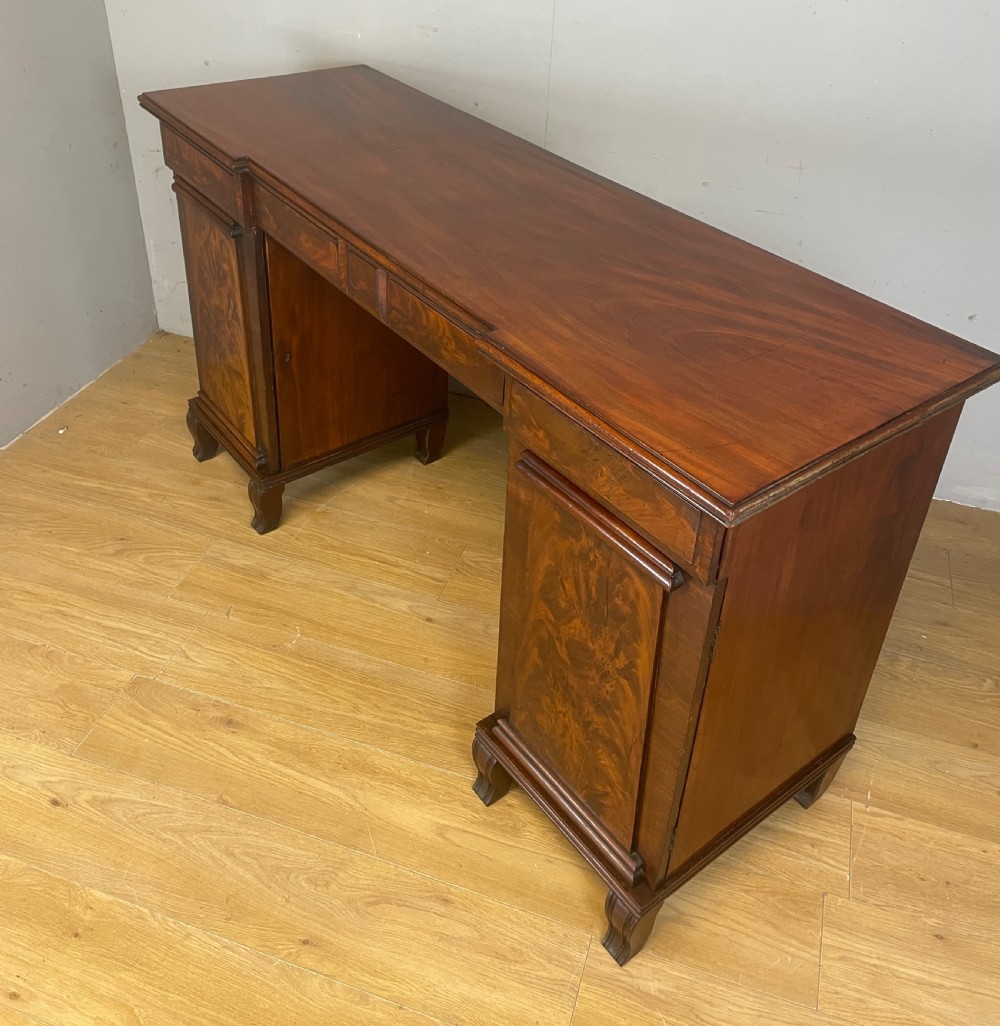 Regency flame mahogany twin pedestal sideboard circa 1825 View X