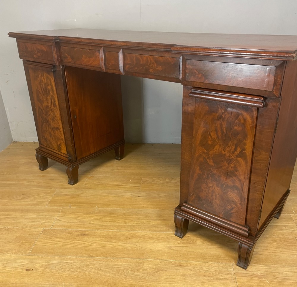 Regency flame mahogany twin pedestal sideboard circa 1825 View XI