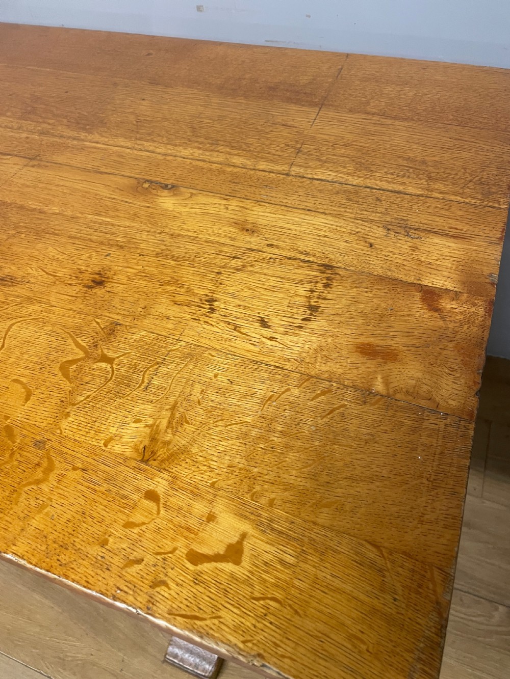 Arts and crafts oak refectory table circa 1910  View VIII