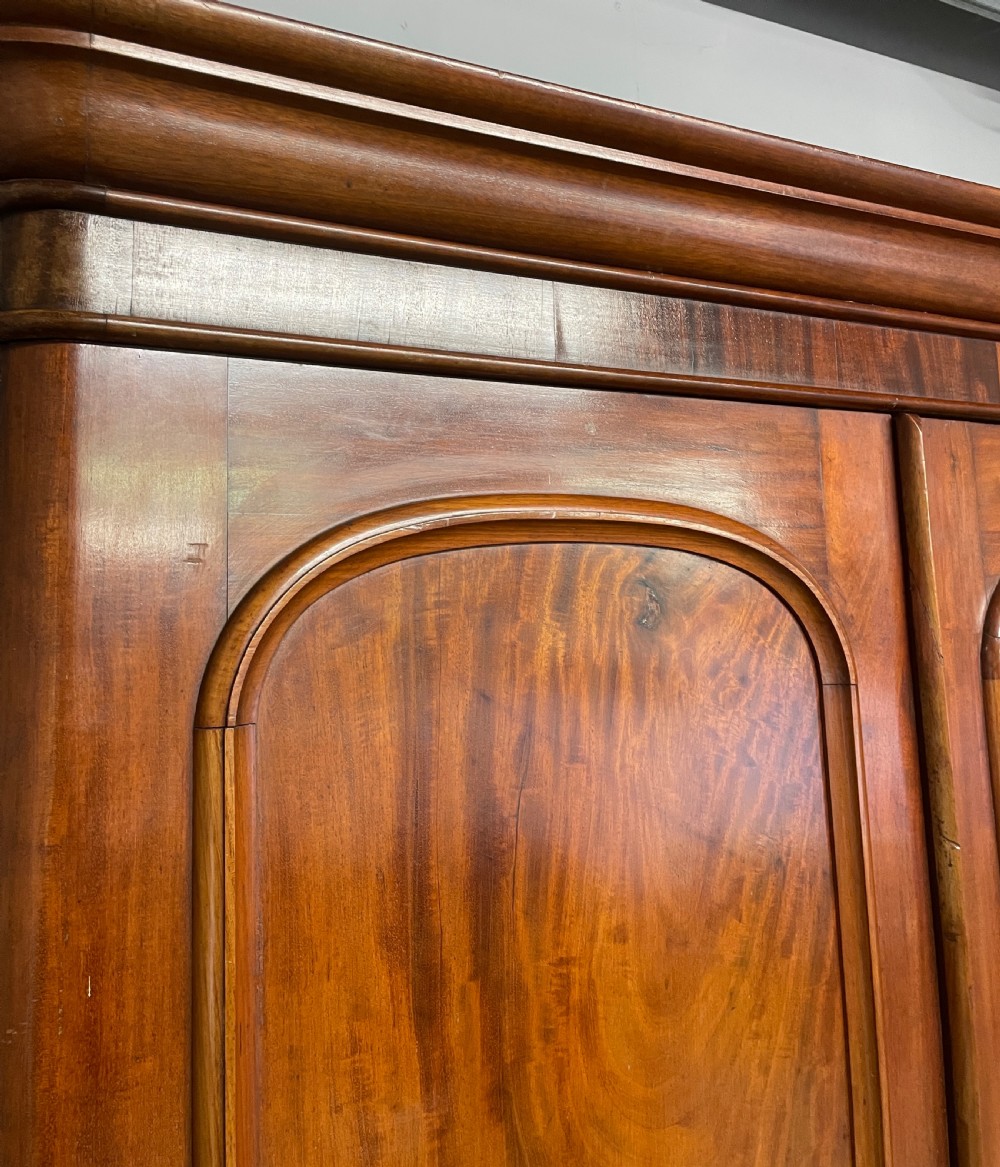 Large country house mahogany triple wardrobe circa 1880  View IV