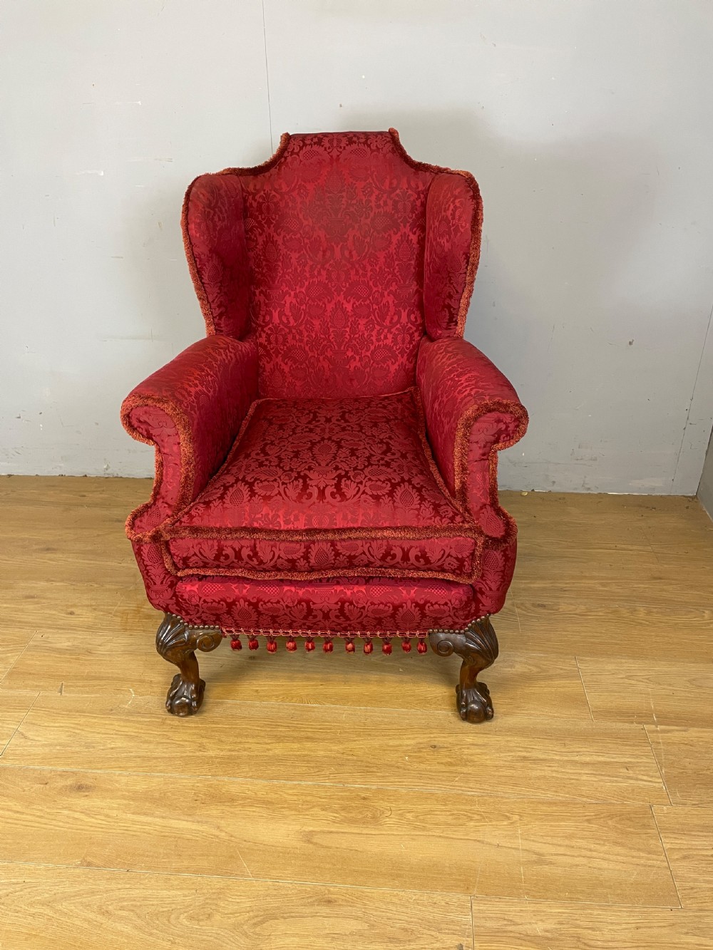 Late C19TH country house winged armchair circa 1880 View II