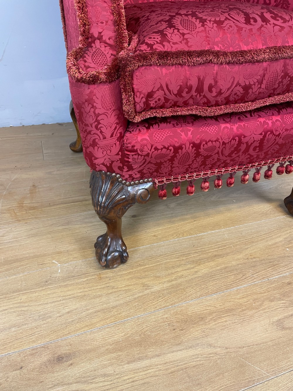 Late C19TH country house winged armchair circa 1880 View III