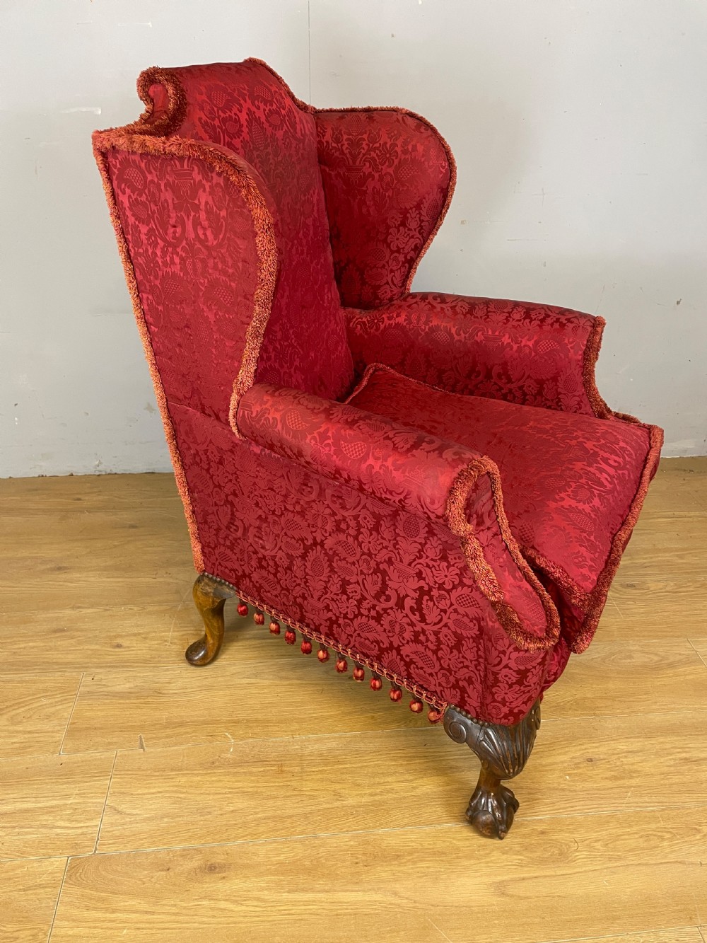 Late C19TH country house winged armchair circa 1880 View V