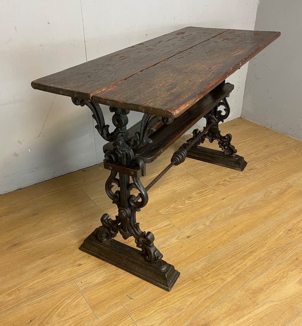 C19TH cast iron pub table  View III