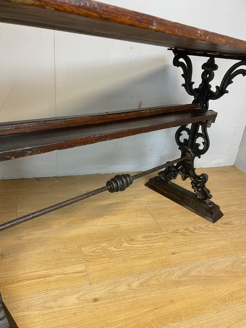 C19TH cast iron pub table  View VII