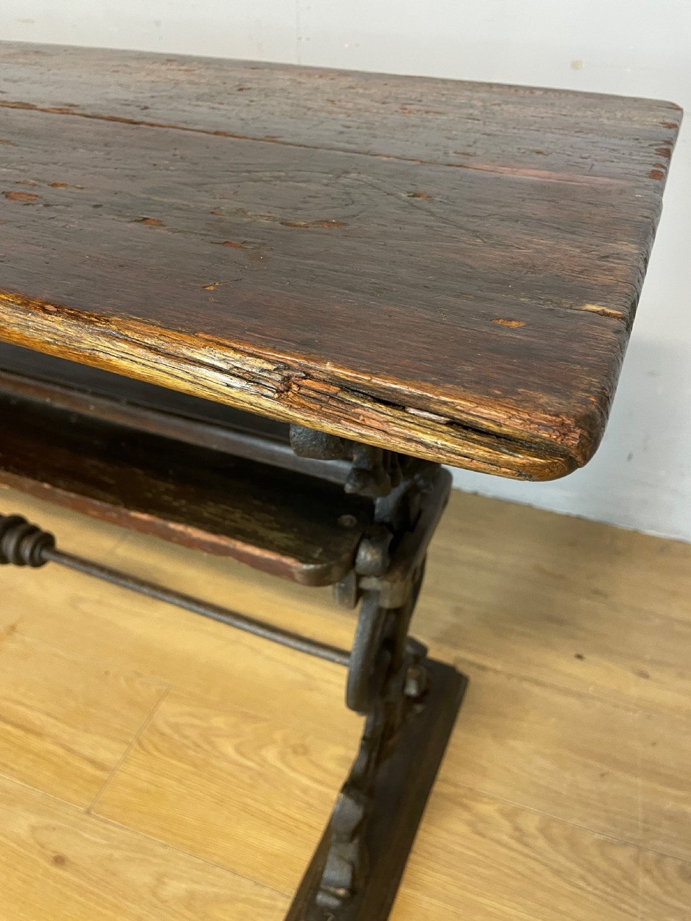 C19TH cast iron pub table  View X