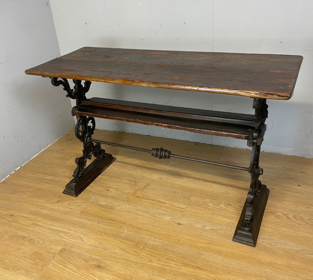 C19TH cast iron pub table  View XI