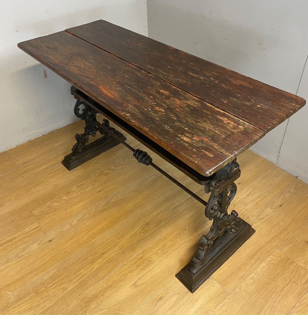 C19TH cast iron pub table  View XII