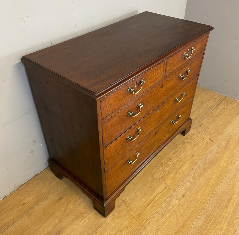 Georgian mahogany four height chest of drawers circa 1790 View IV