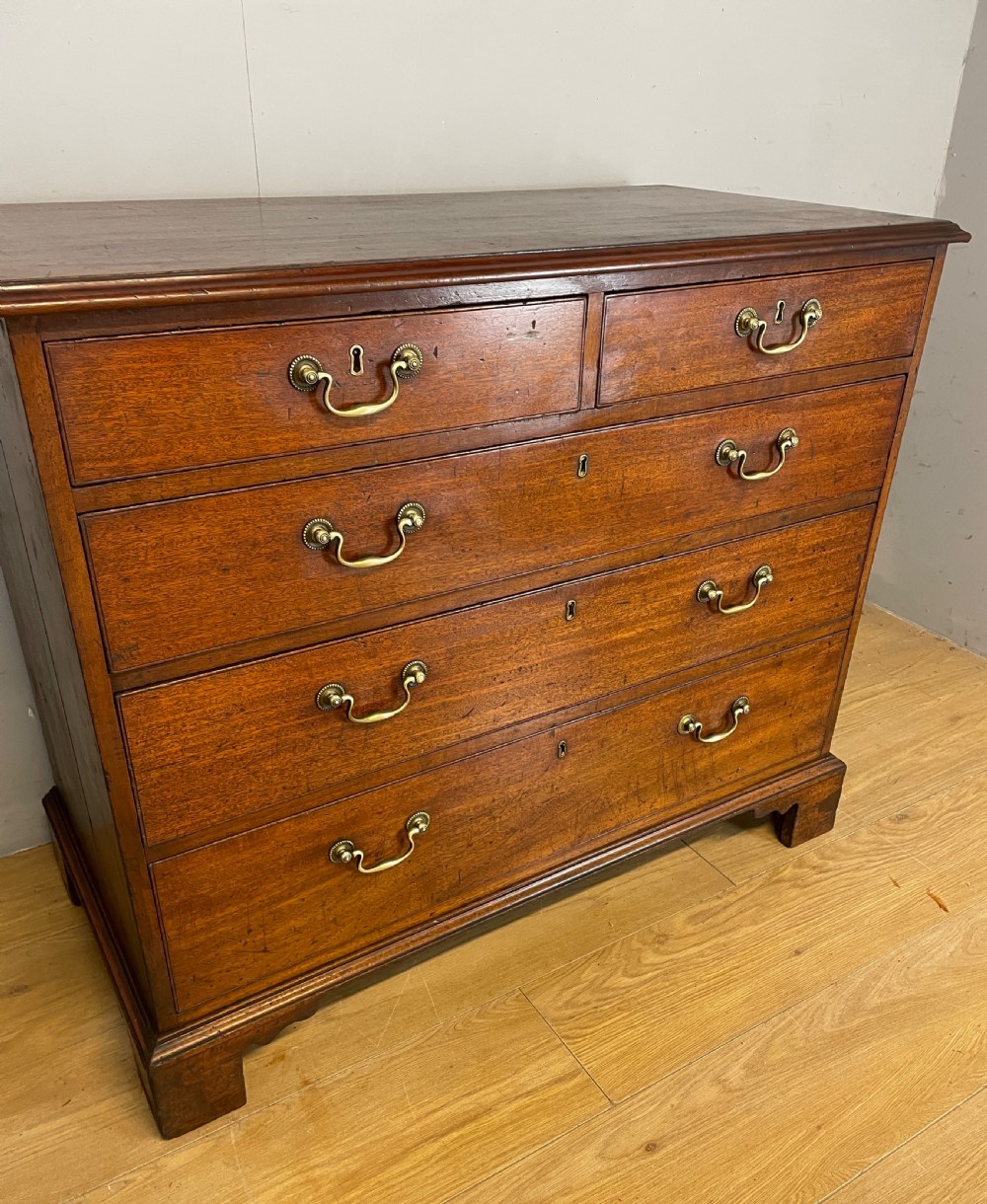 Georgian mahogany four height chest of drawers circa 1790 View V