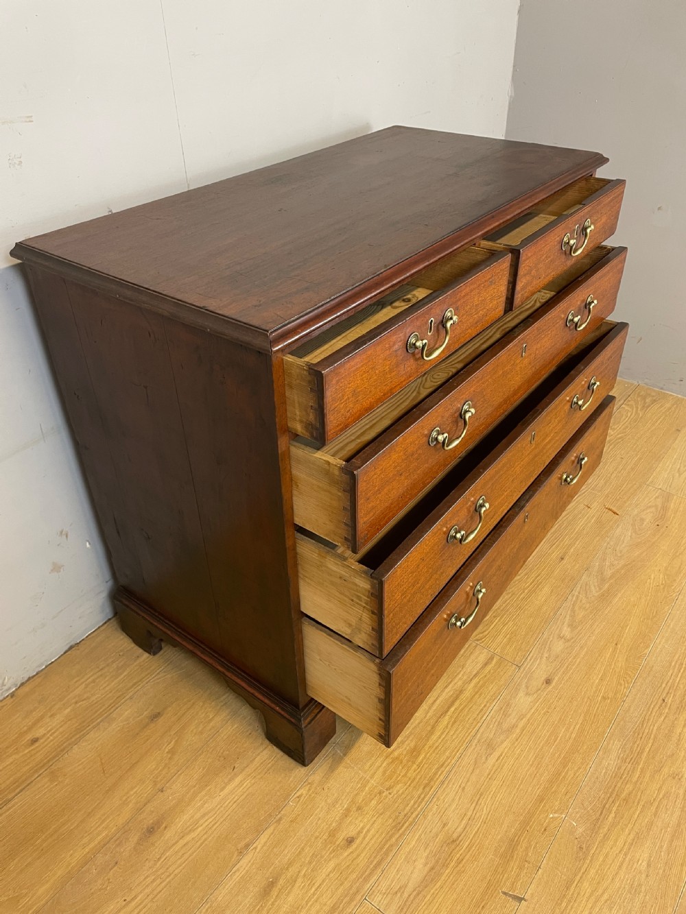 Georgian mahogany four height chest of drawers circa 1790 View VII
