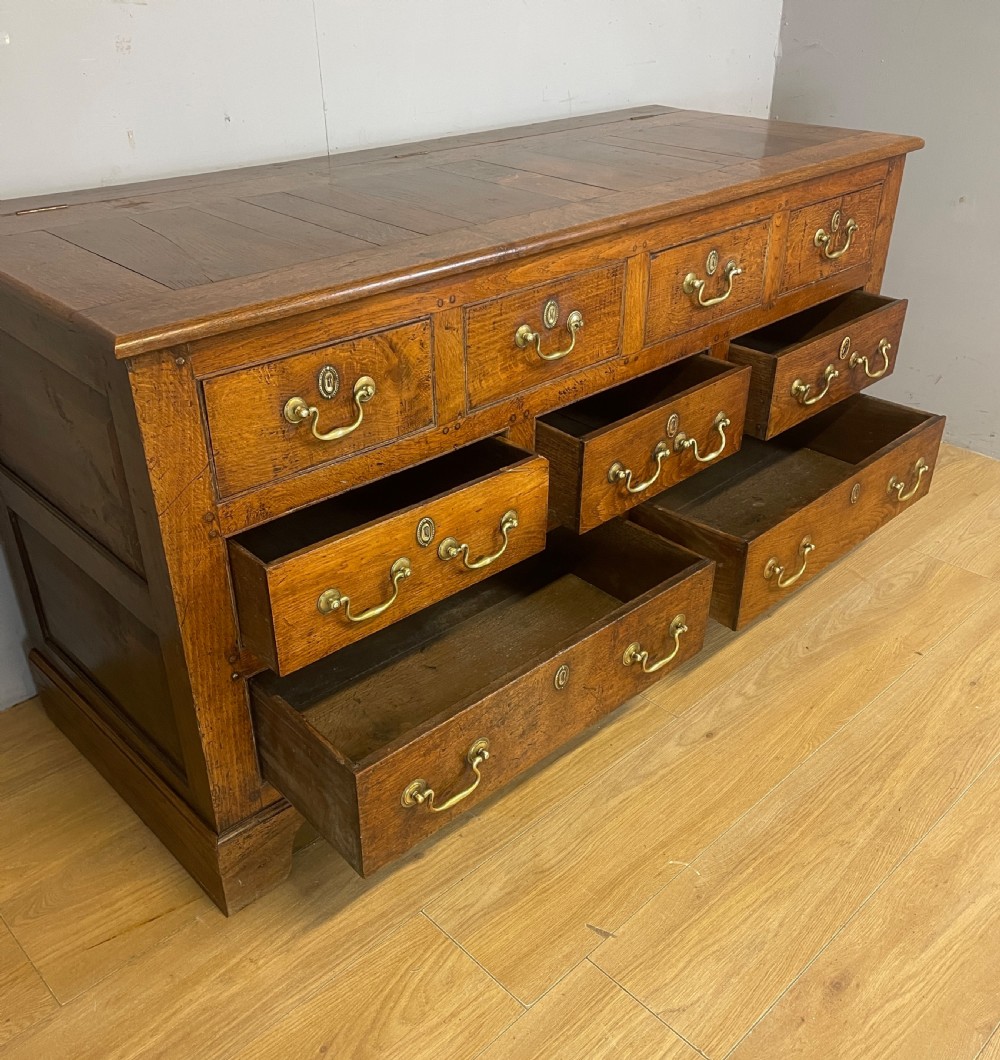 C18th Lancashire oak mule chest  View IV