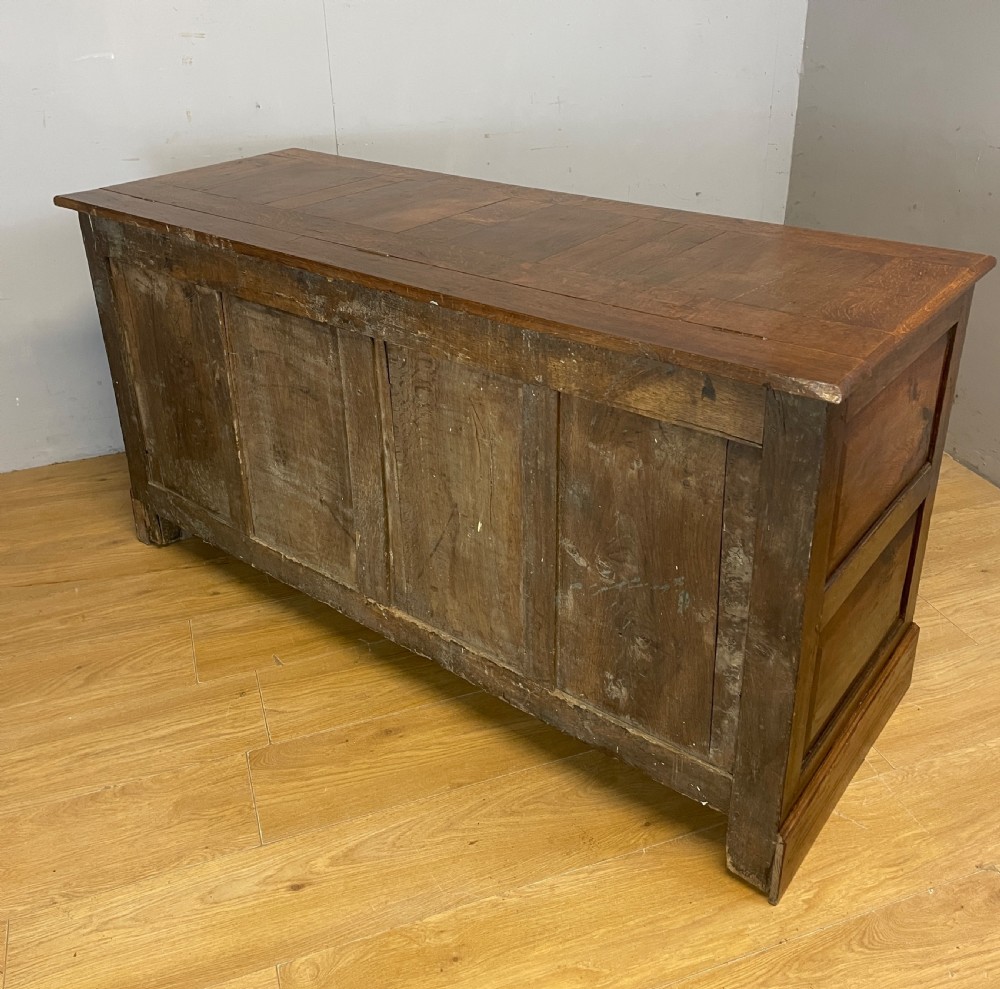C18th Lancashire oak mule chest  View XI