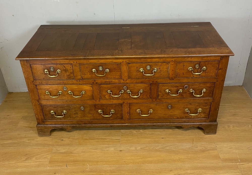 C18th Lancashire oak mule chest  View XIII