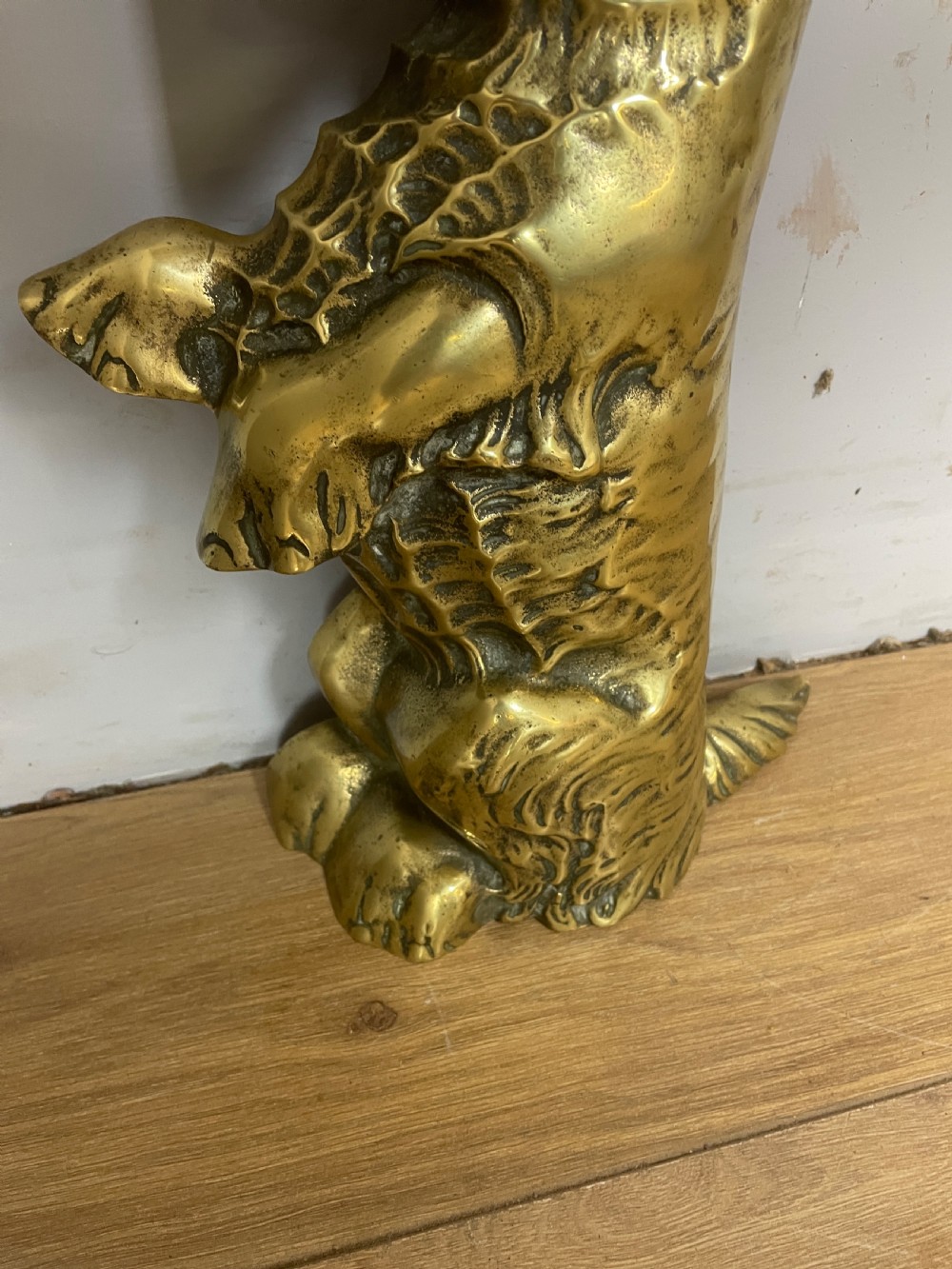 Large brass doorstop modelled as a Scottie dog circa 1920 View VII