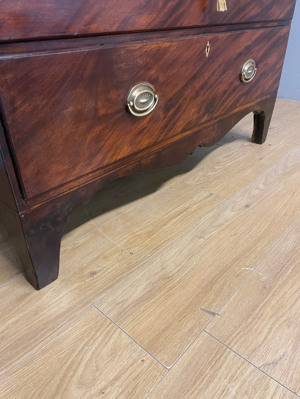 Georgian country house flame mahogany chest on chest  View XI