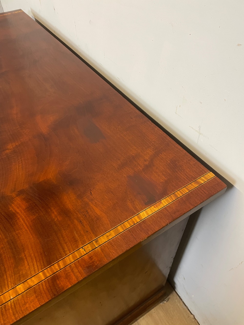  Late C19TH inlaid mahogany three height chest of drawers by Christopher Pratt Bradford View VI