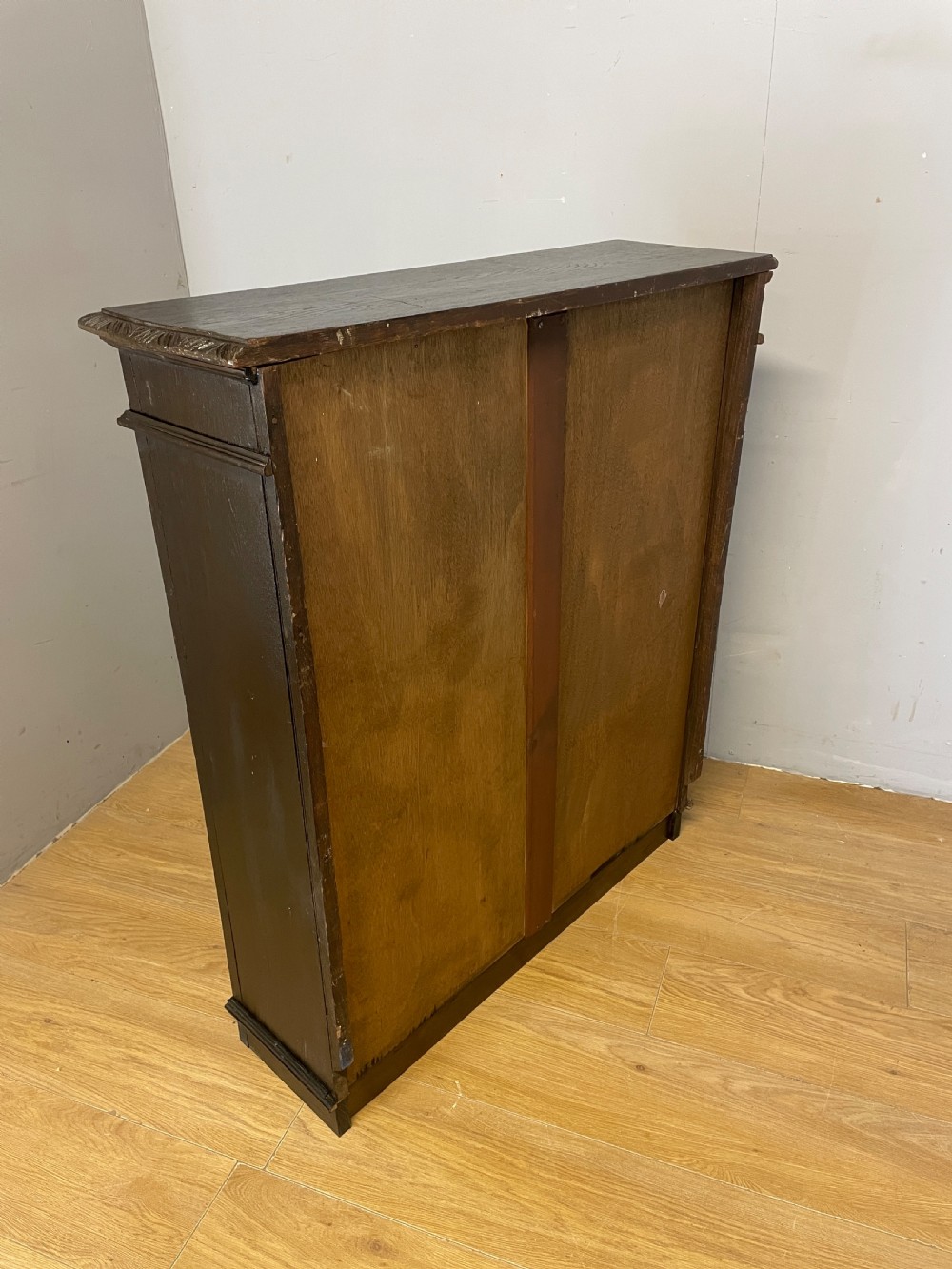C19TH oak carved Jacobean style open bookcase  View VII