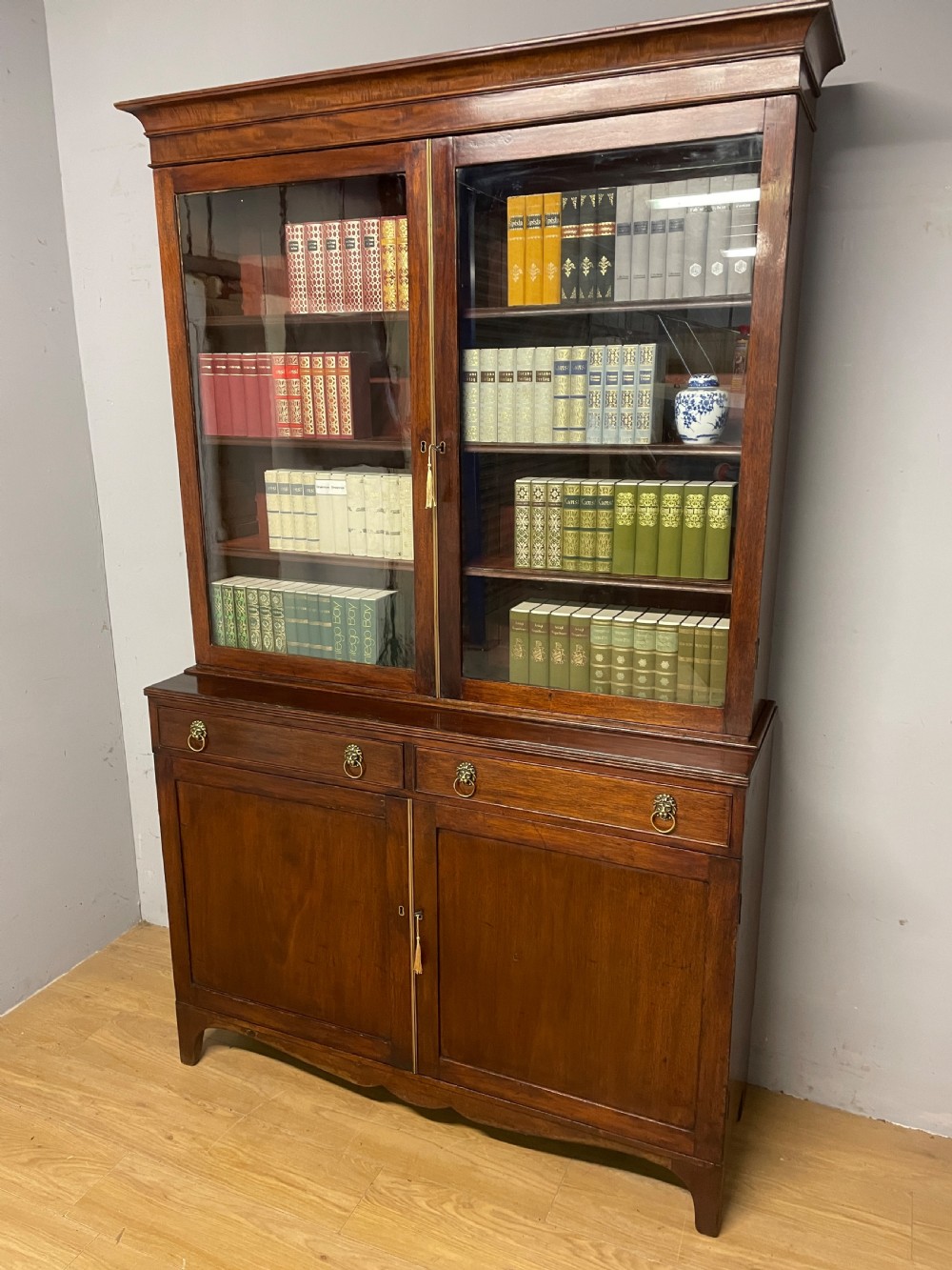 C19TH mahogany library bookcase circa 1850 View V