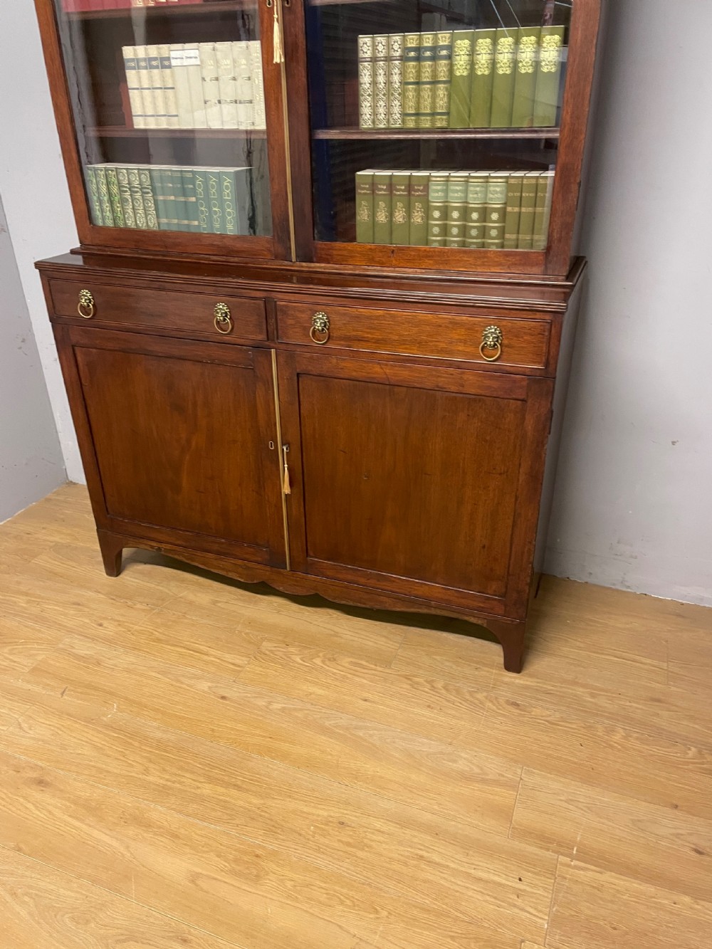 C19TH mahogany library bookcase circa 1850 View VI