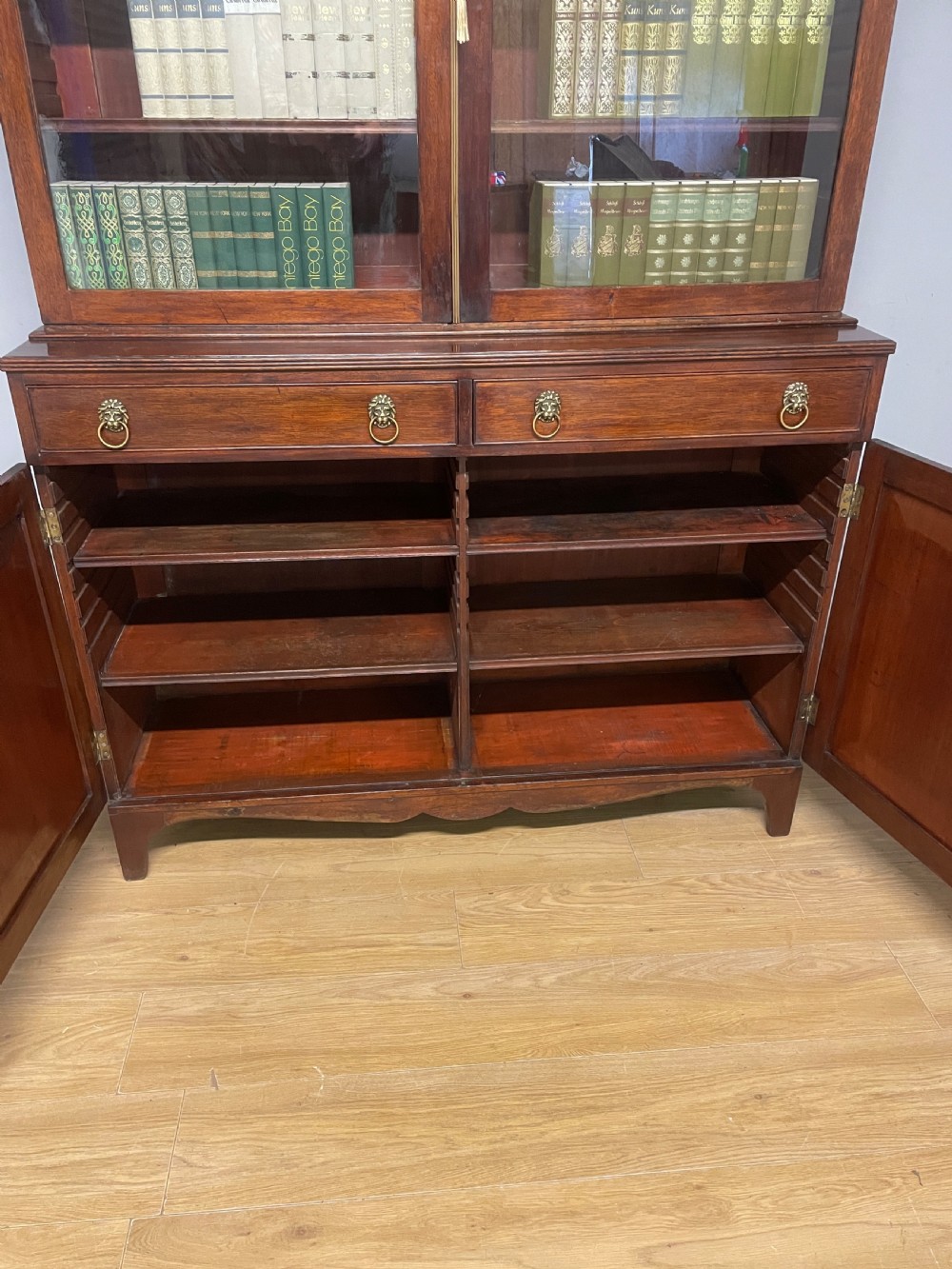 C19TH mahogany library bookcase circa 1850 View XII